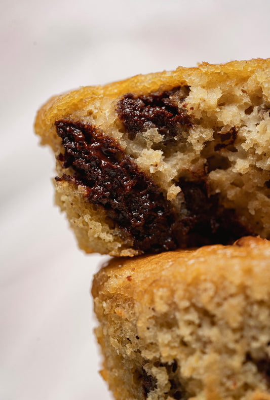 Muffins de banano, Almendras y trozos de chocolate 🍫🍌x 6 unidades